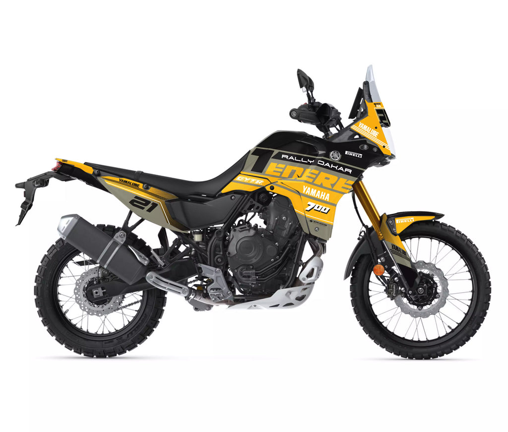 Yamaha Ténéré 700 2025 Rally Dakar Yellow graphics kit