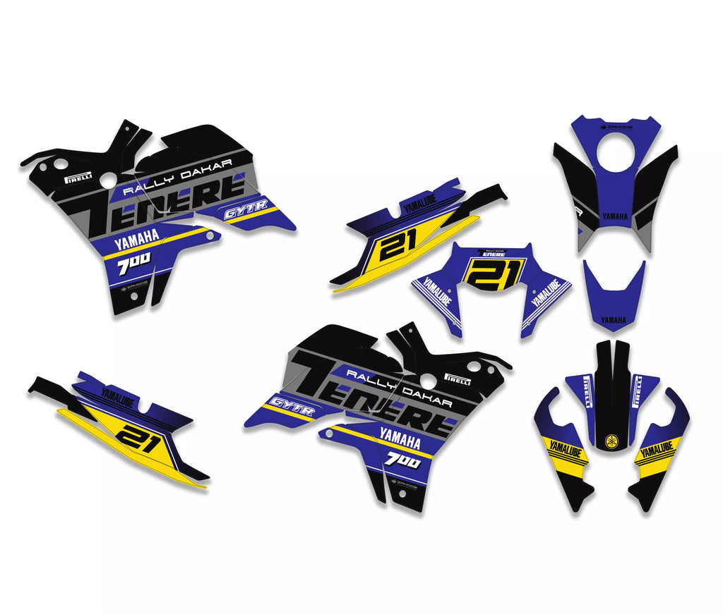 kit grafiche Yamaha Tènèrè  700 2025 rally dakar blue