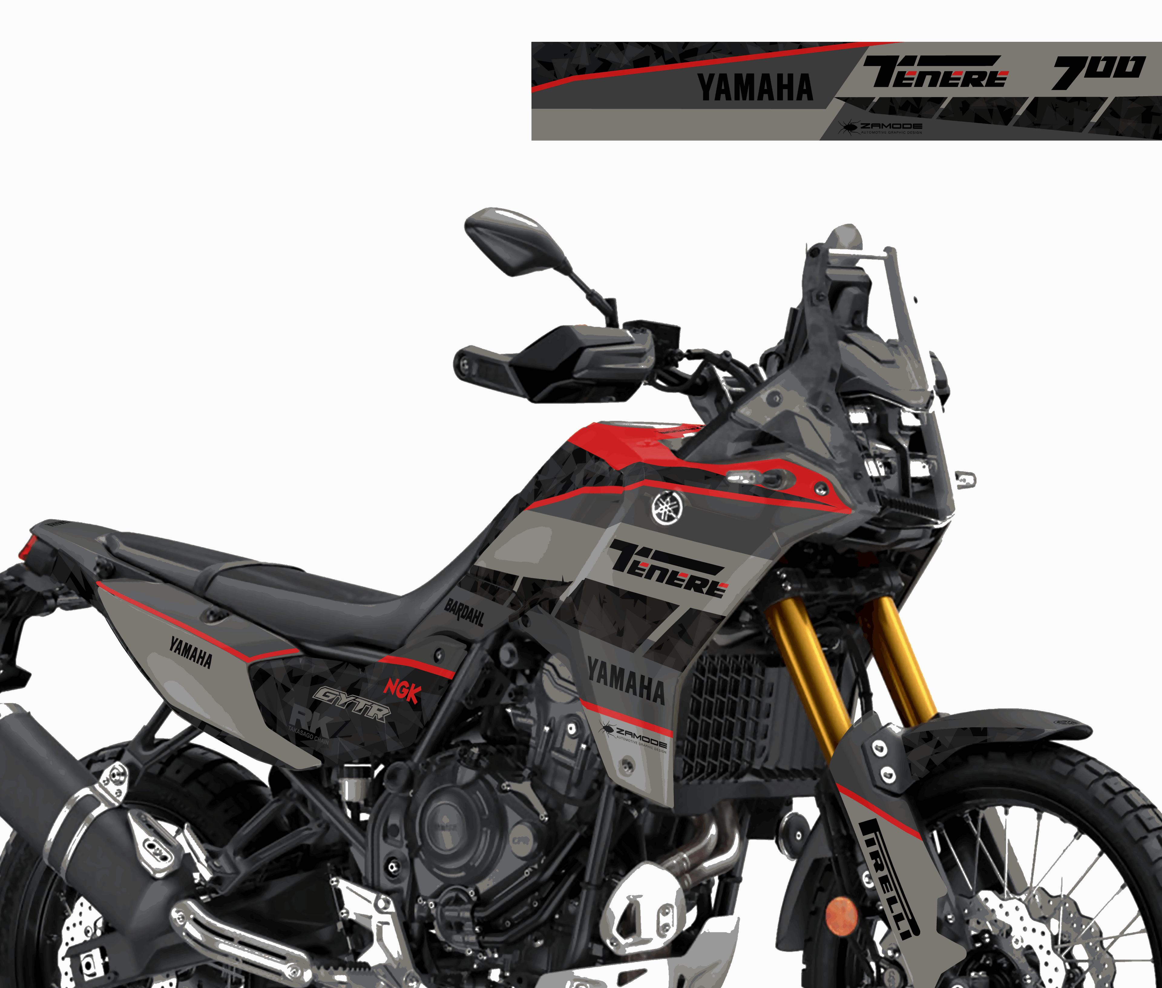 kit grafiche Yamaha Tenere 700 2025 rosso rubino
