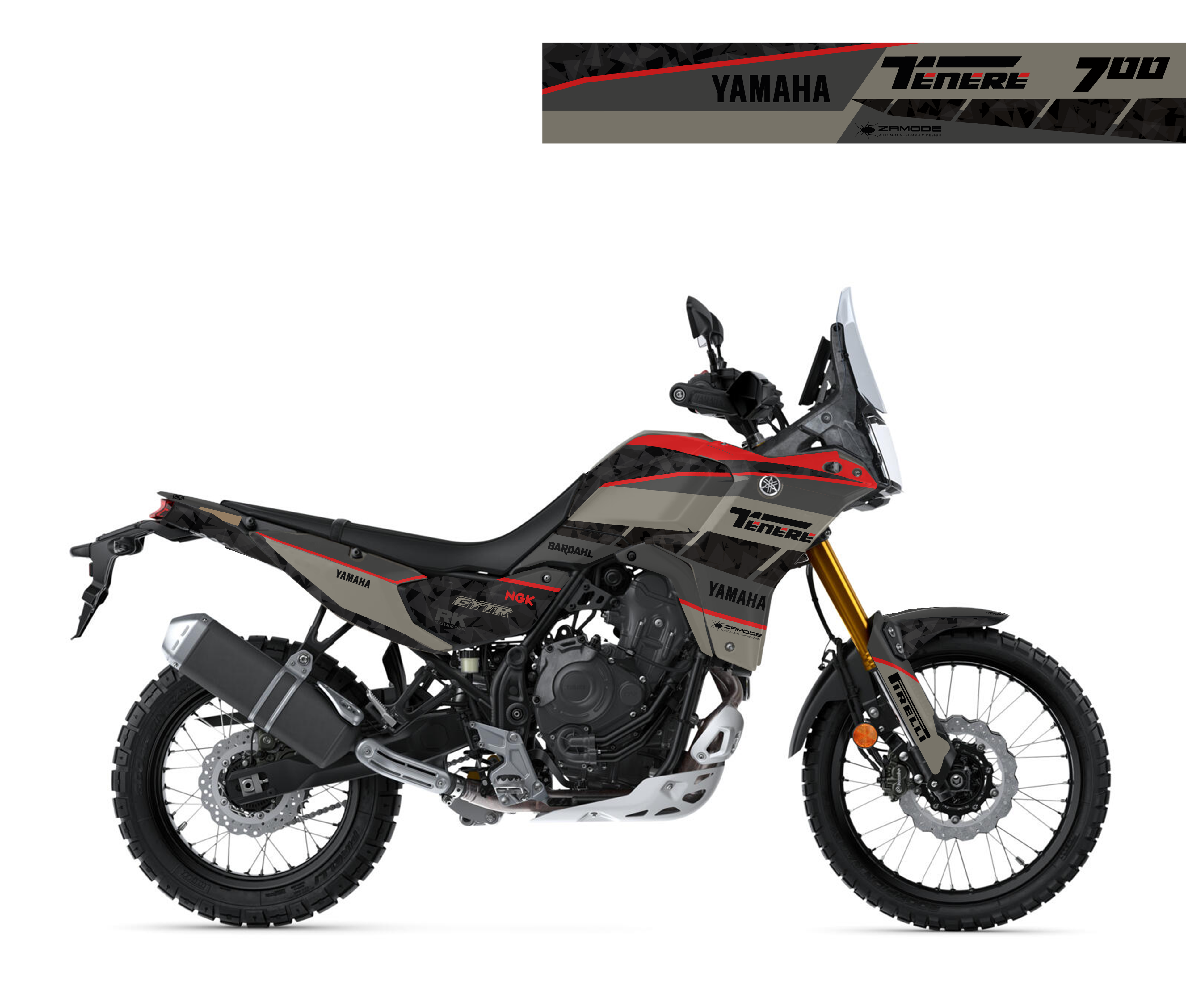 kit grafiche Yamaha Tenere 700 2025 rosso rubino