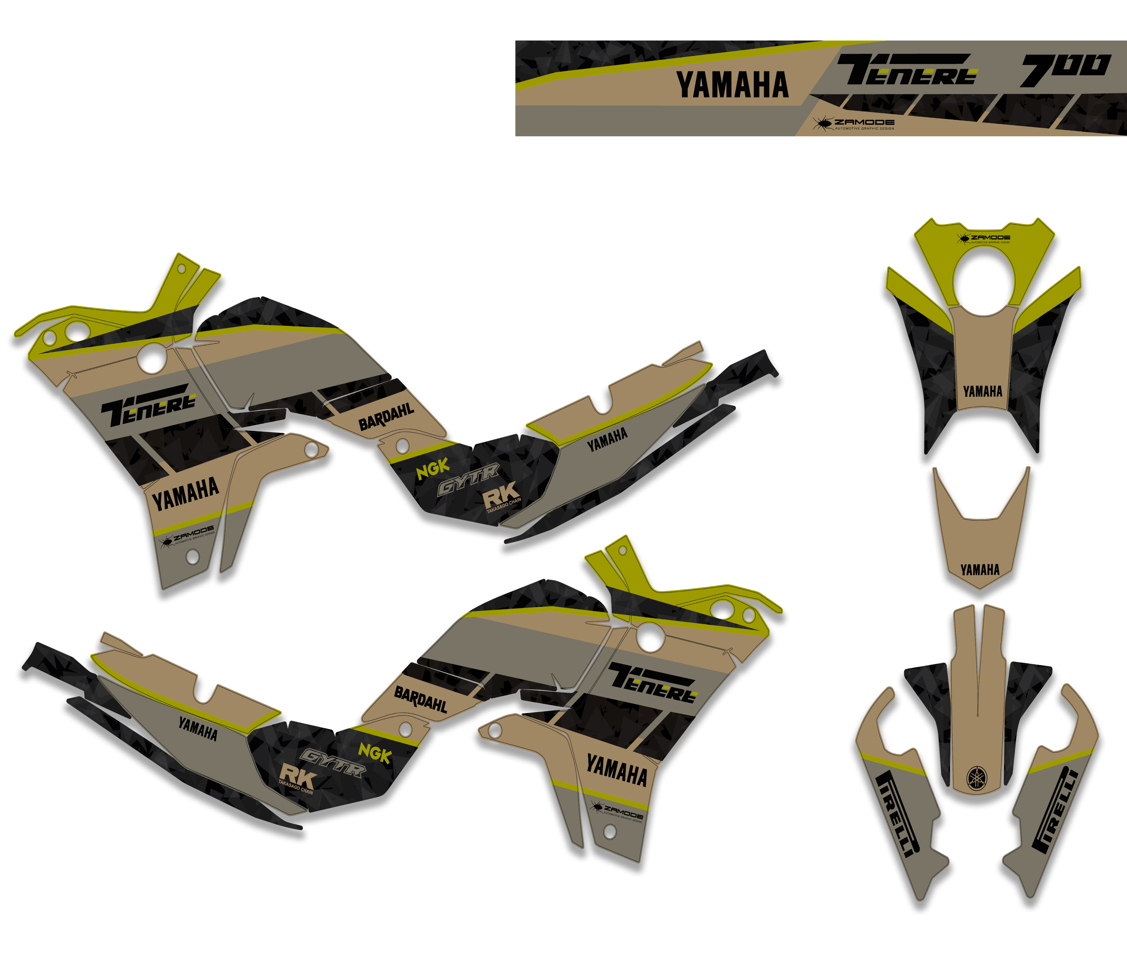 kit grafiche Yamaha Tenere 700 2025 Militare