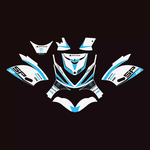 grafiche per Piaggio Zip sp "Victory" (White blue)