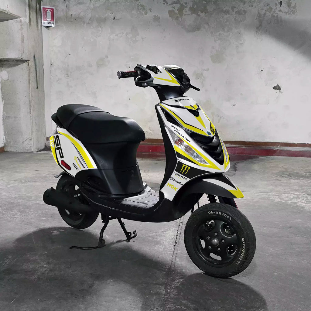 grafiche per Piaggio Zip sp "Victory" (white yellow)