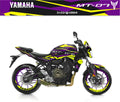 kit grafiche per mt 07 2014 - 2017 giallo viola - Zamode