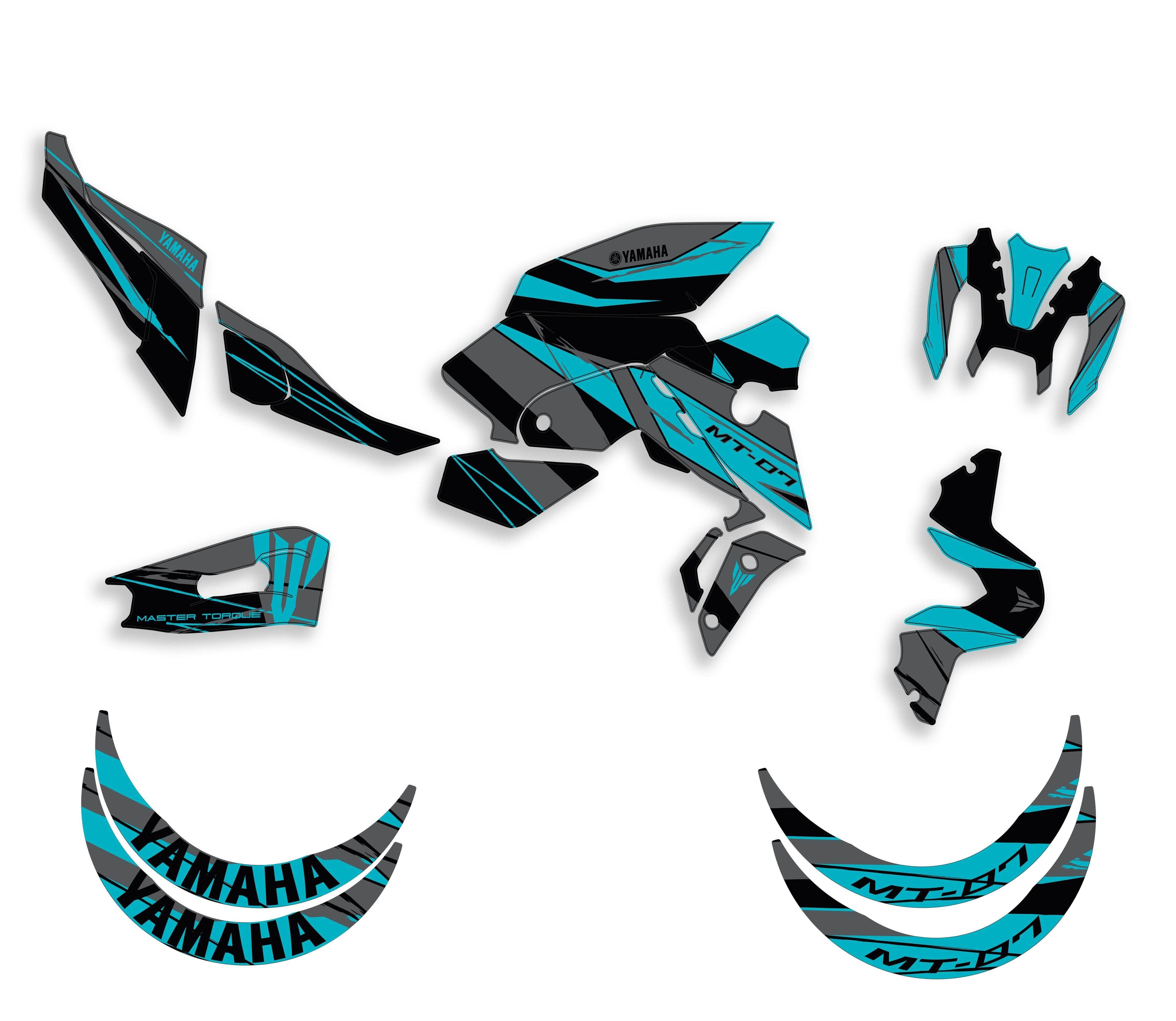kit grafiche per mt 07 2021 - 2024 ciano grigio - Zamode