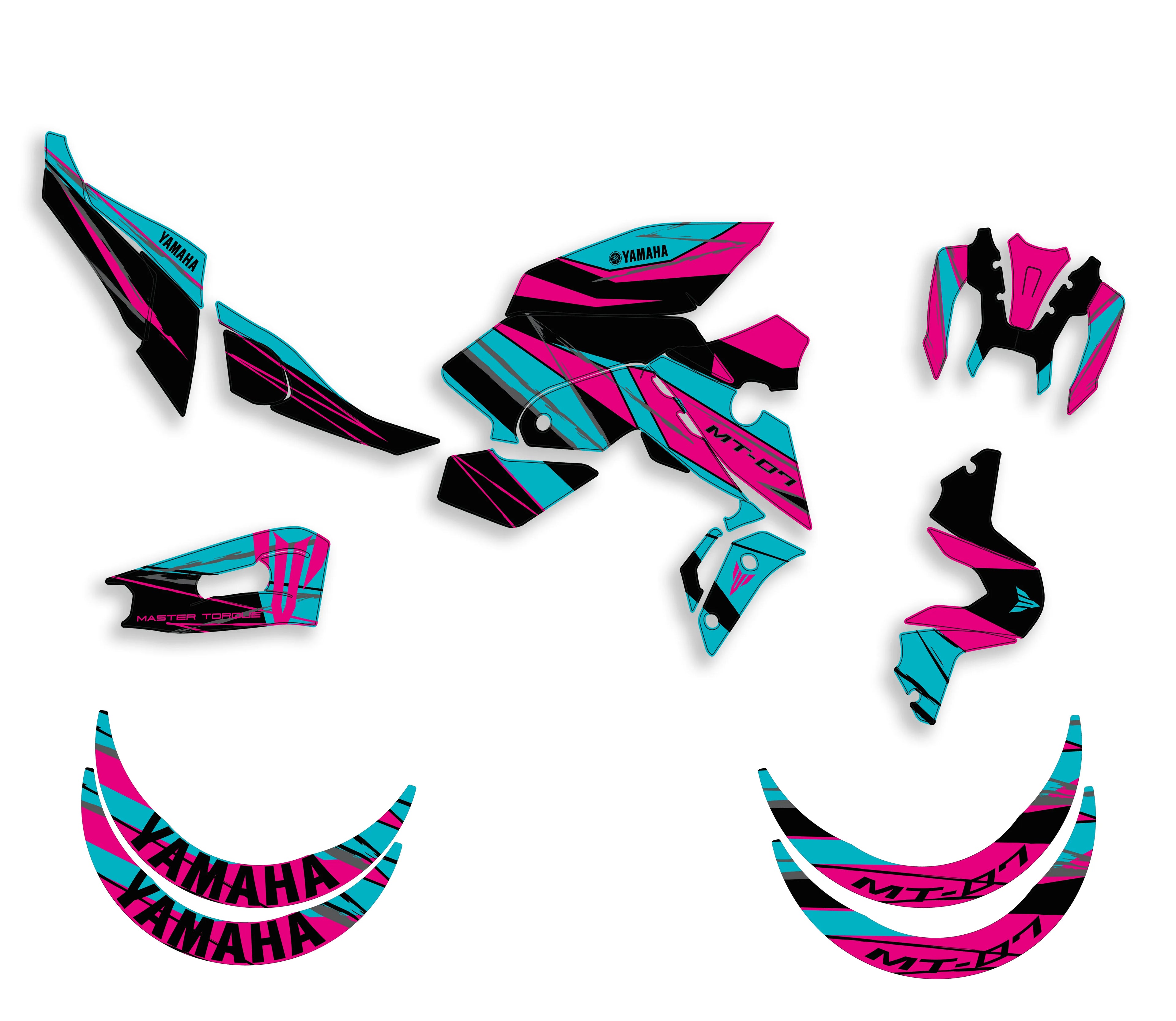 kit grafiche per mt 07 2021 - 2024 ciano magenta - Zamode