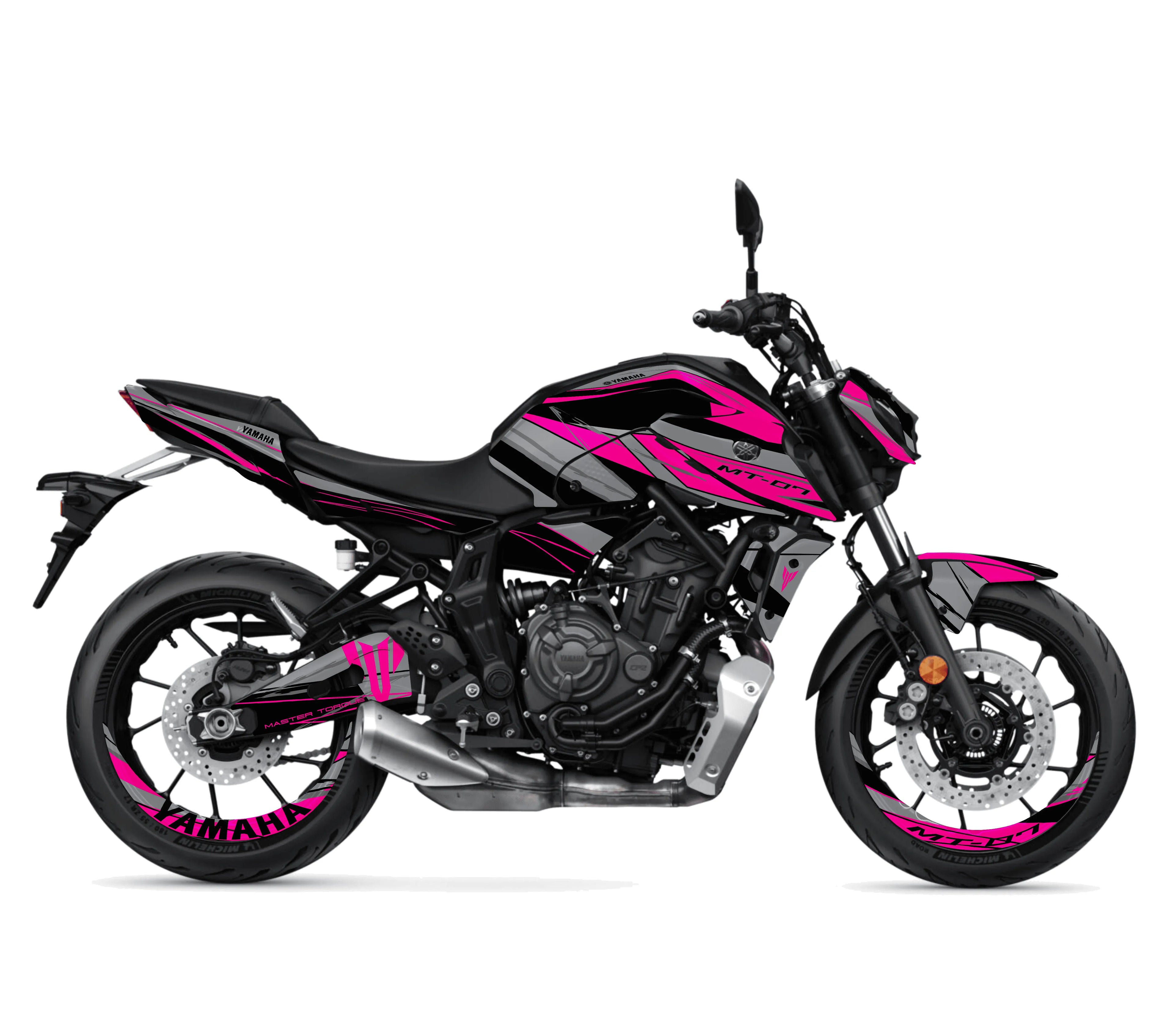 kit grafiche per mt 07 2021 - 2024 magenta grigio - Zamode