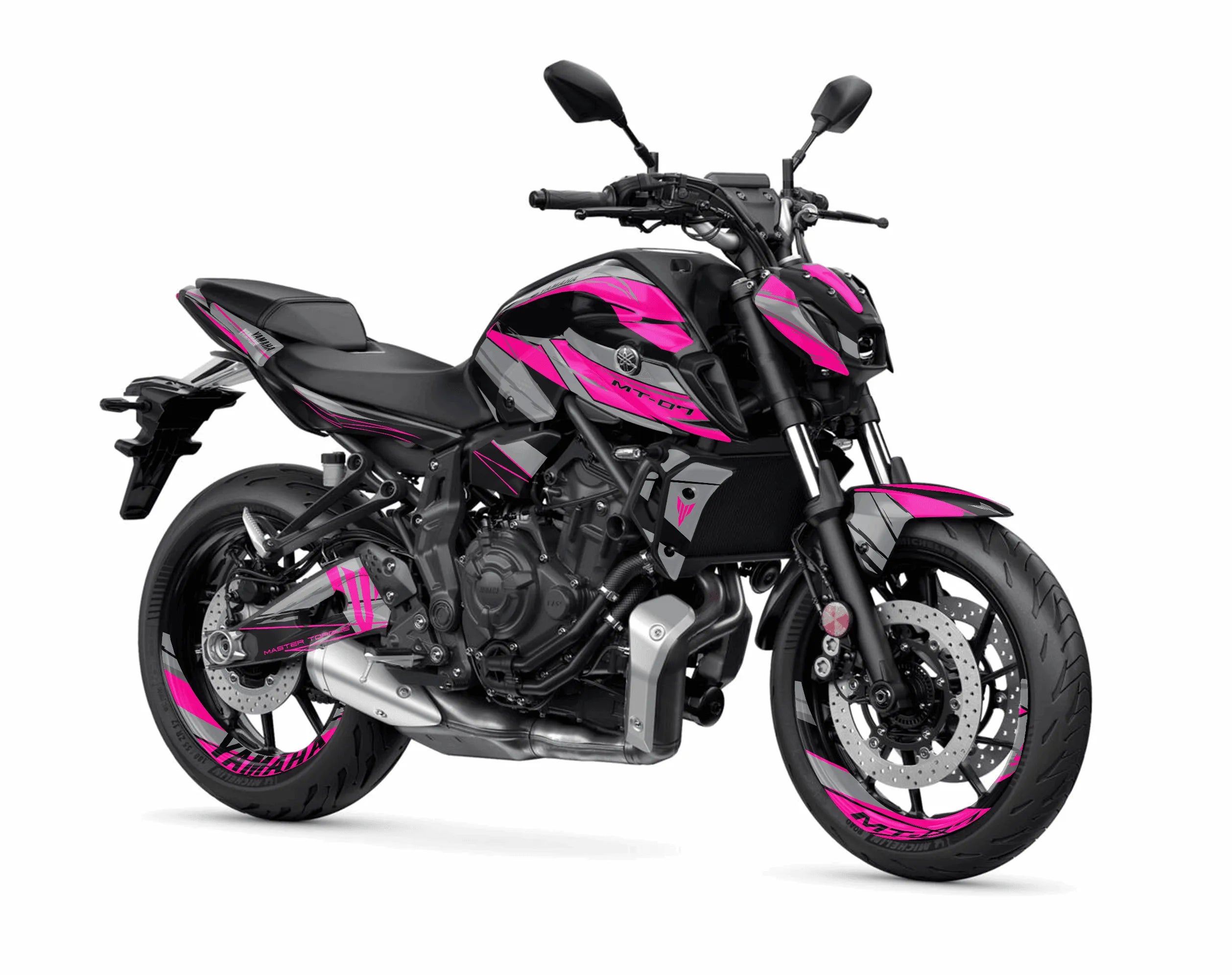 kit grafiche per mt 07 2021 - 2024 magenta grigio - Zamode