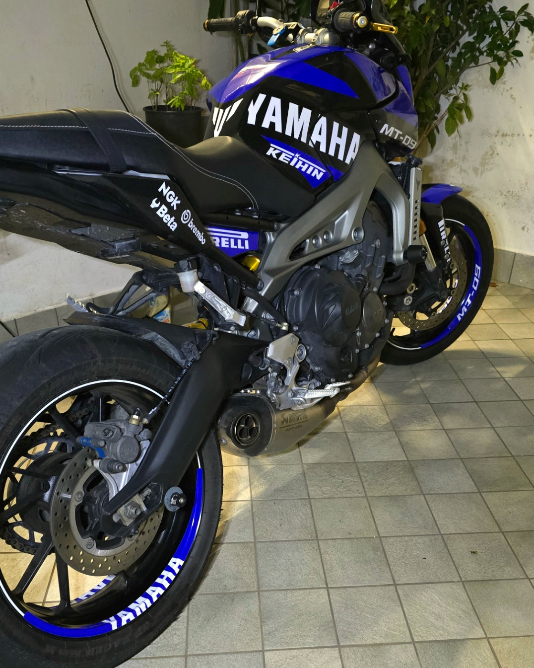 Graphic kit for MT 09 2013 - 2016 RACE BLUE