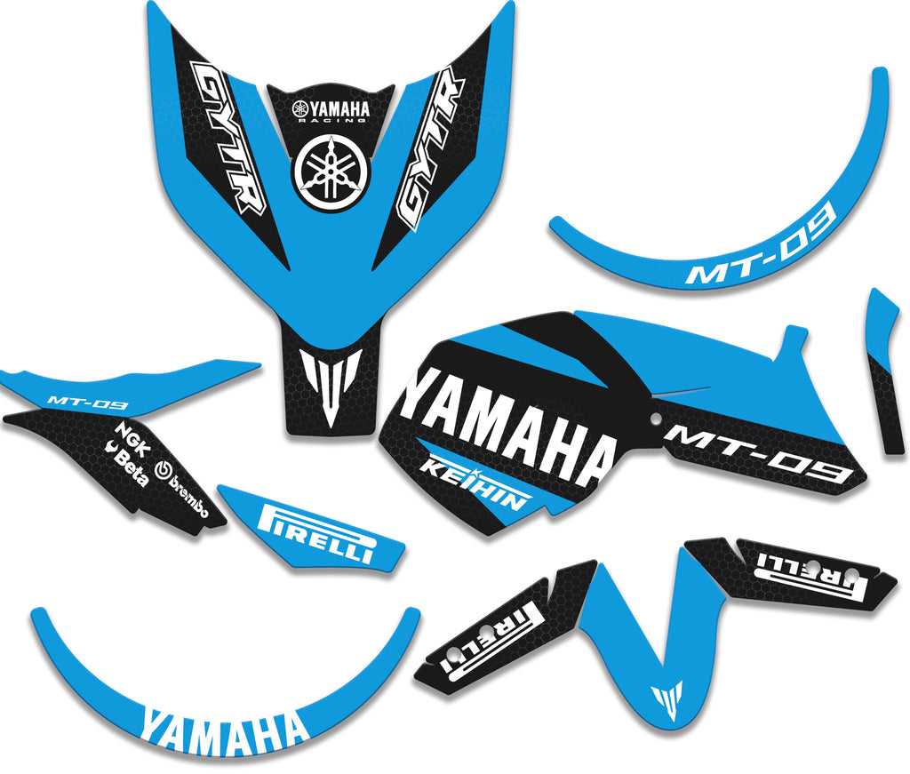 Kit gráfico para MT 09 2013 - 2016 RACE CYAN