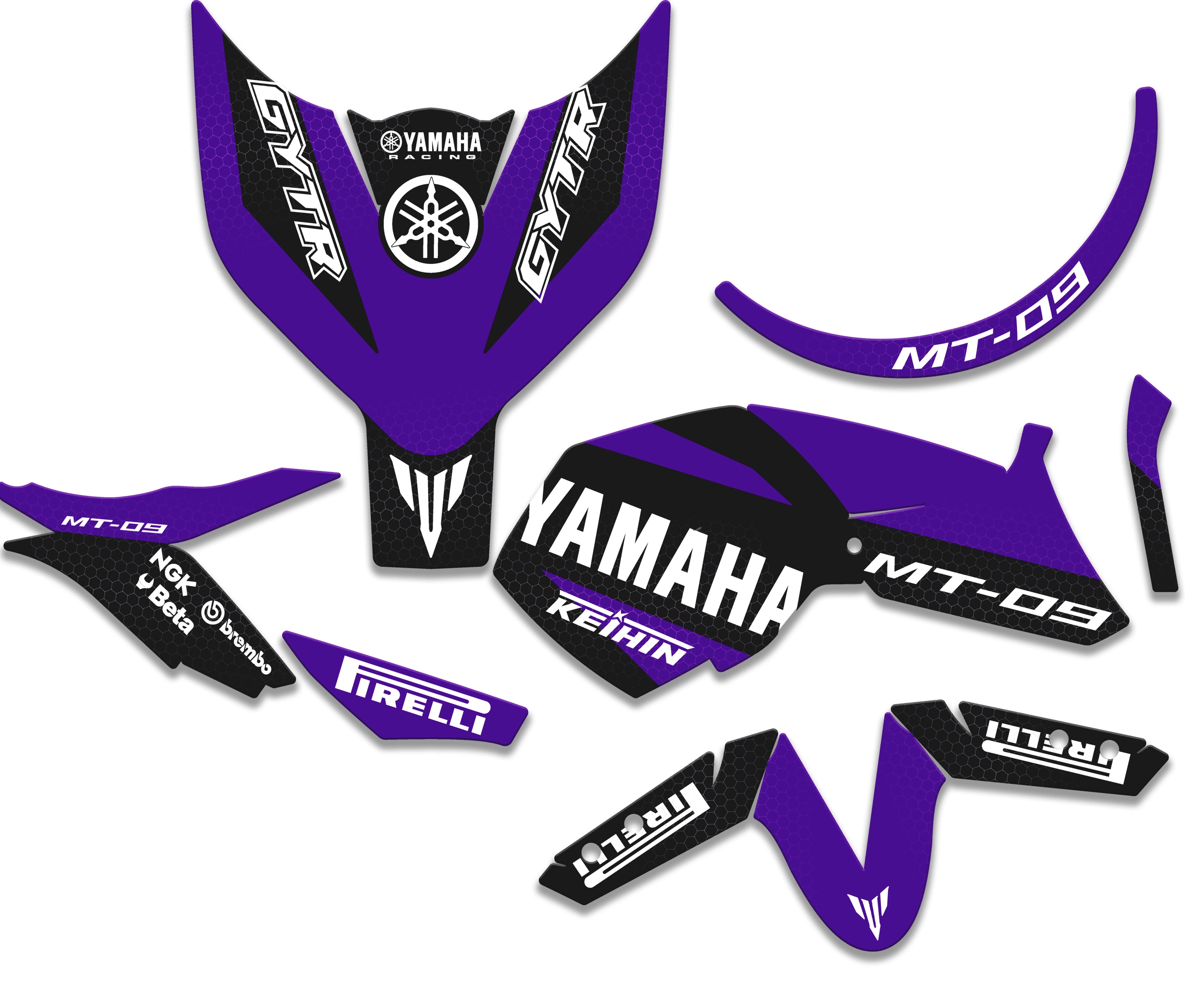 Graphic kit for MT 09 2013 - 2016 RACE PURPLE