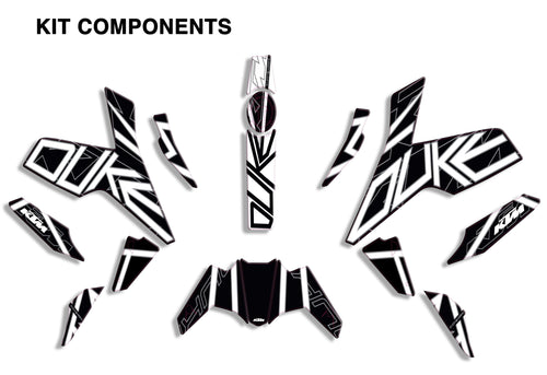 graphic kit for ktm duke 125 / 390 Graffiti gray 1