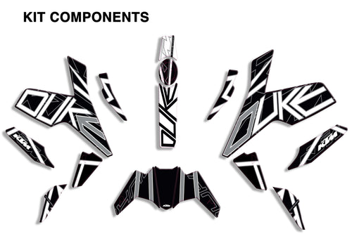 graphic kit for ktm duke 125 / 390 Graffiti gray 2