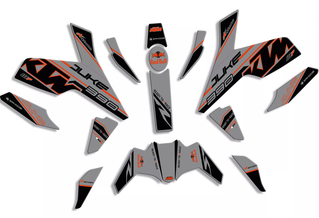 graphic kit for ktm duke 125 / 390 Artemis gray