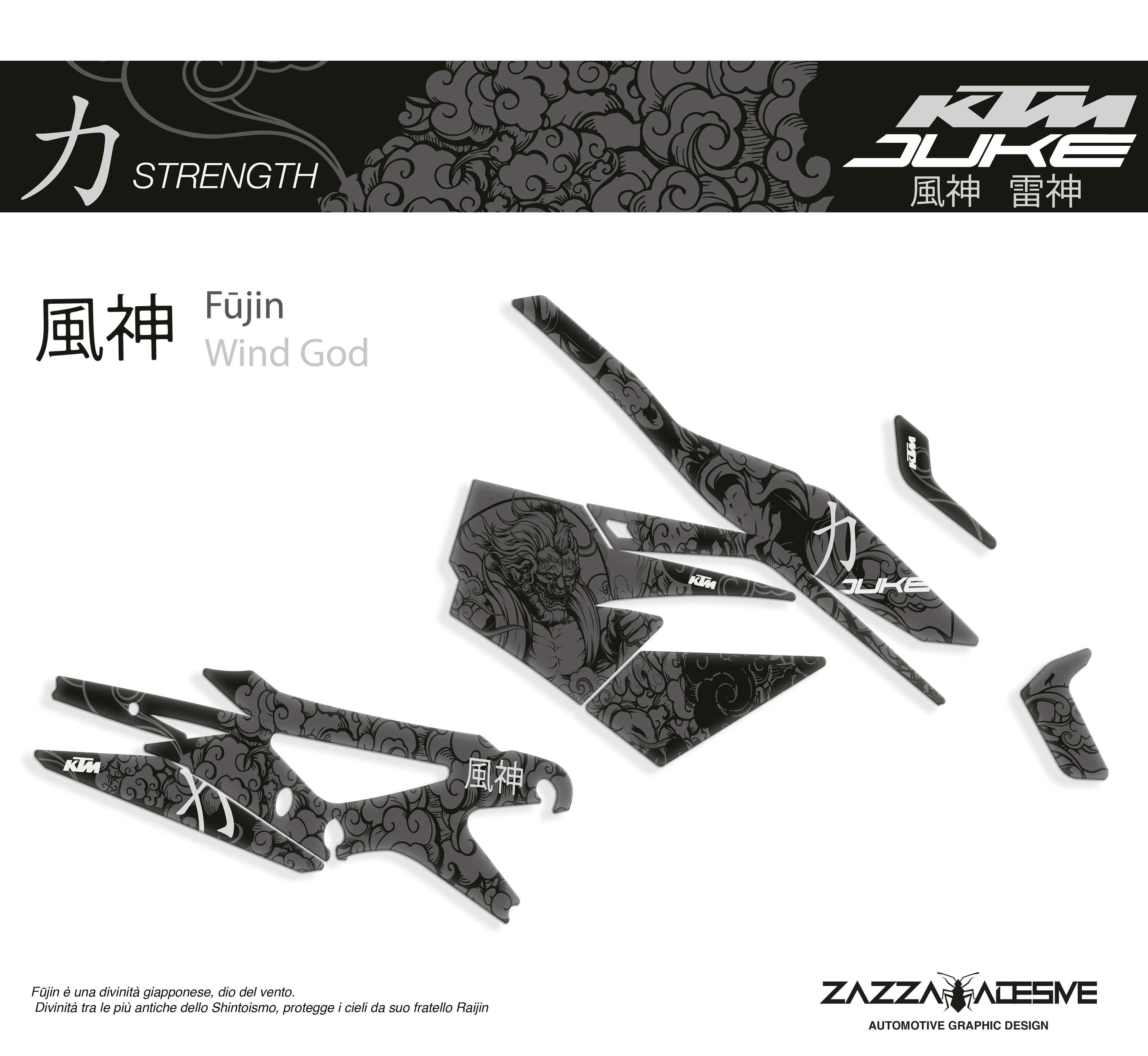 kit grafiche per ktm duke 790  / 890 Fūjin Raijin