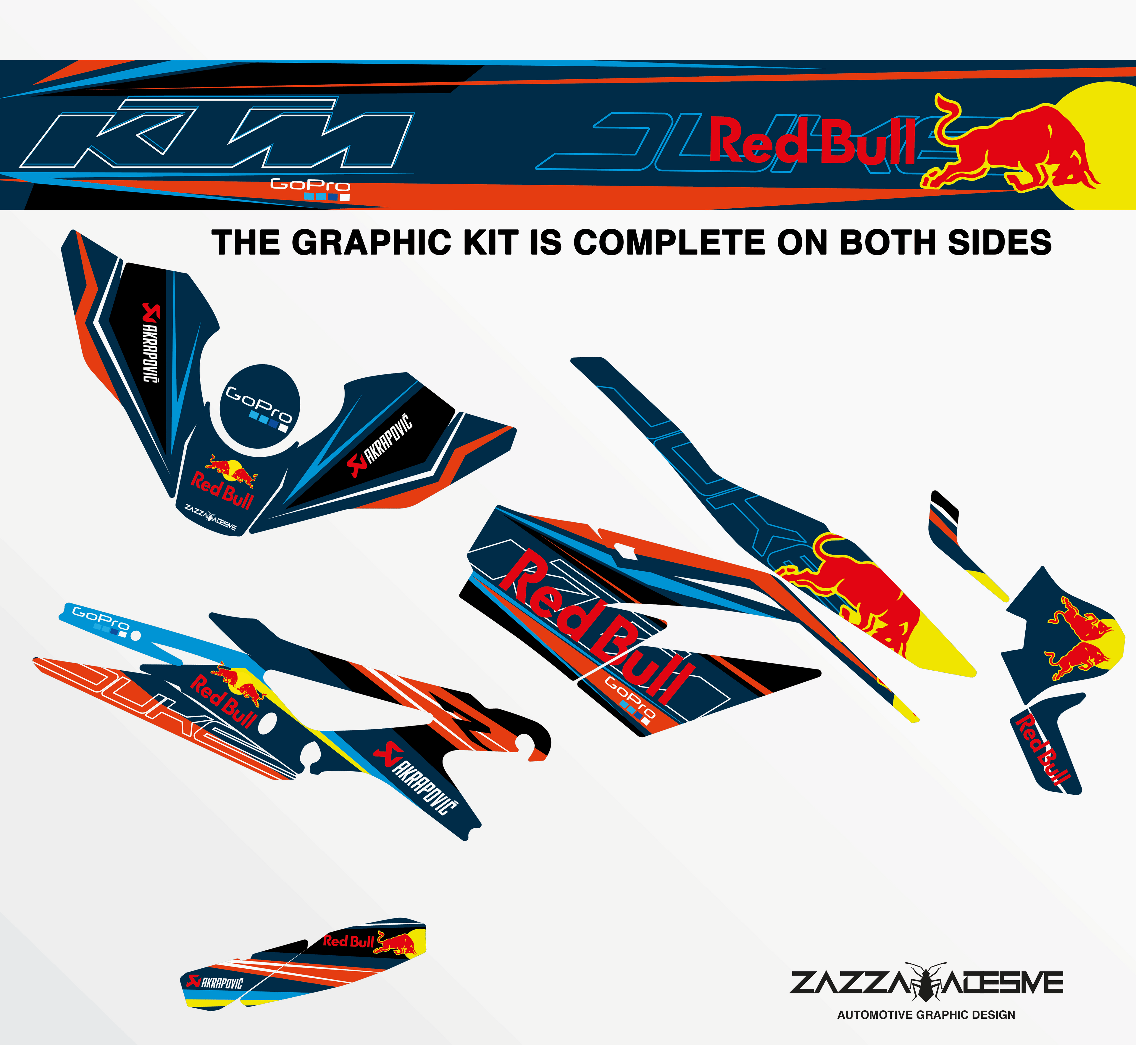 kit grafiche per ktm duke 790  / 890 Rb blu arancio