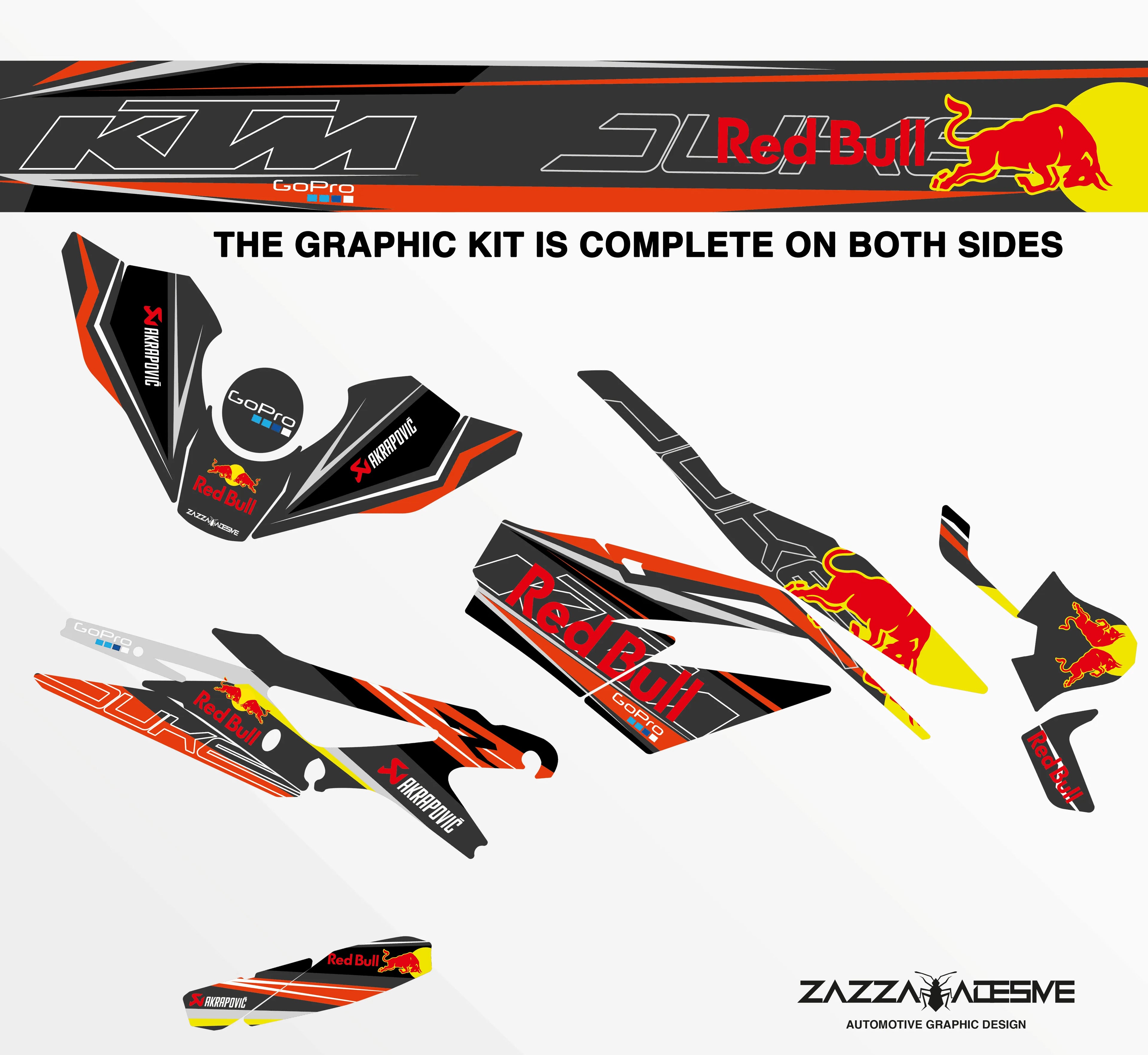 kit grafiche per ktm duke 790  / 890 Rb Grigio Arancio