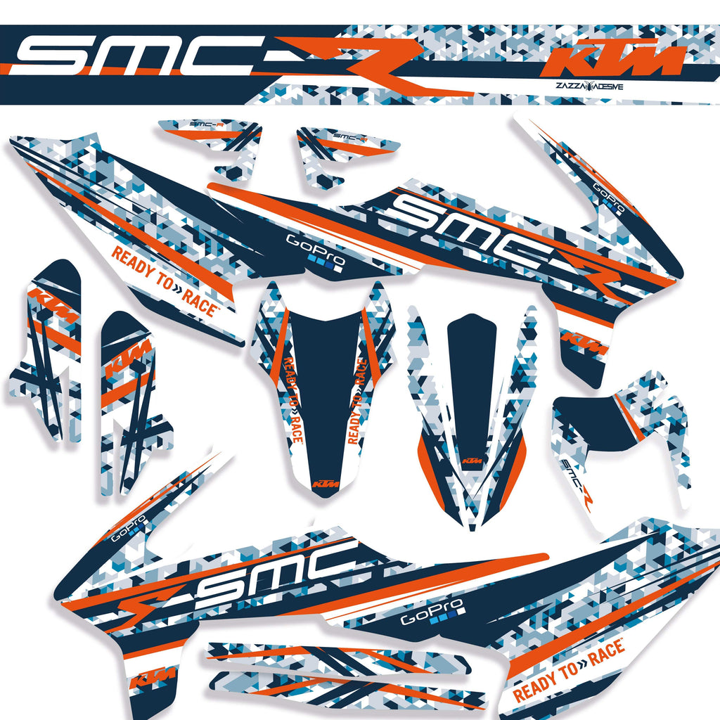 kit grafiche  KTM SMC-R 690 blu camo 2019 - 2024