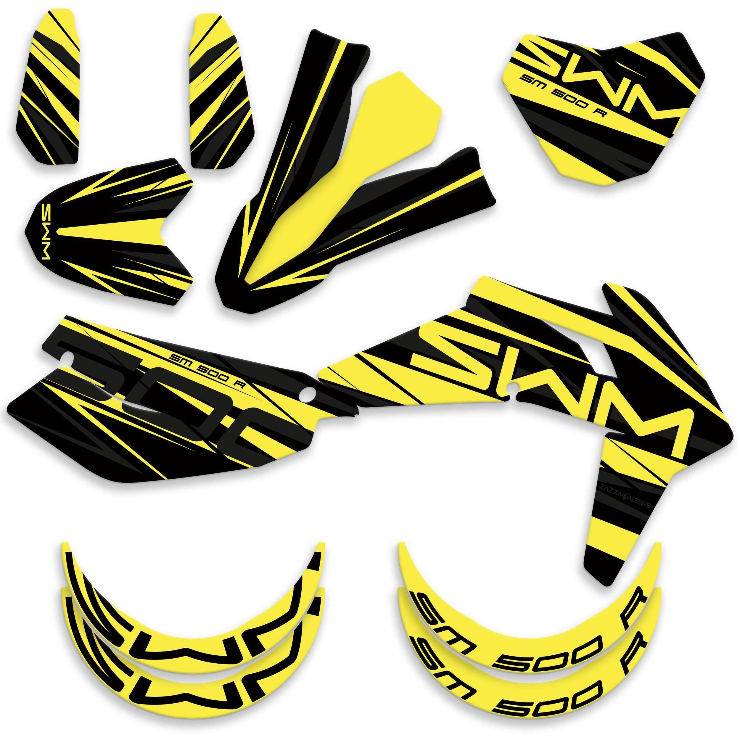 kit grafiche per Swm SM 500 R gialla - Zamode