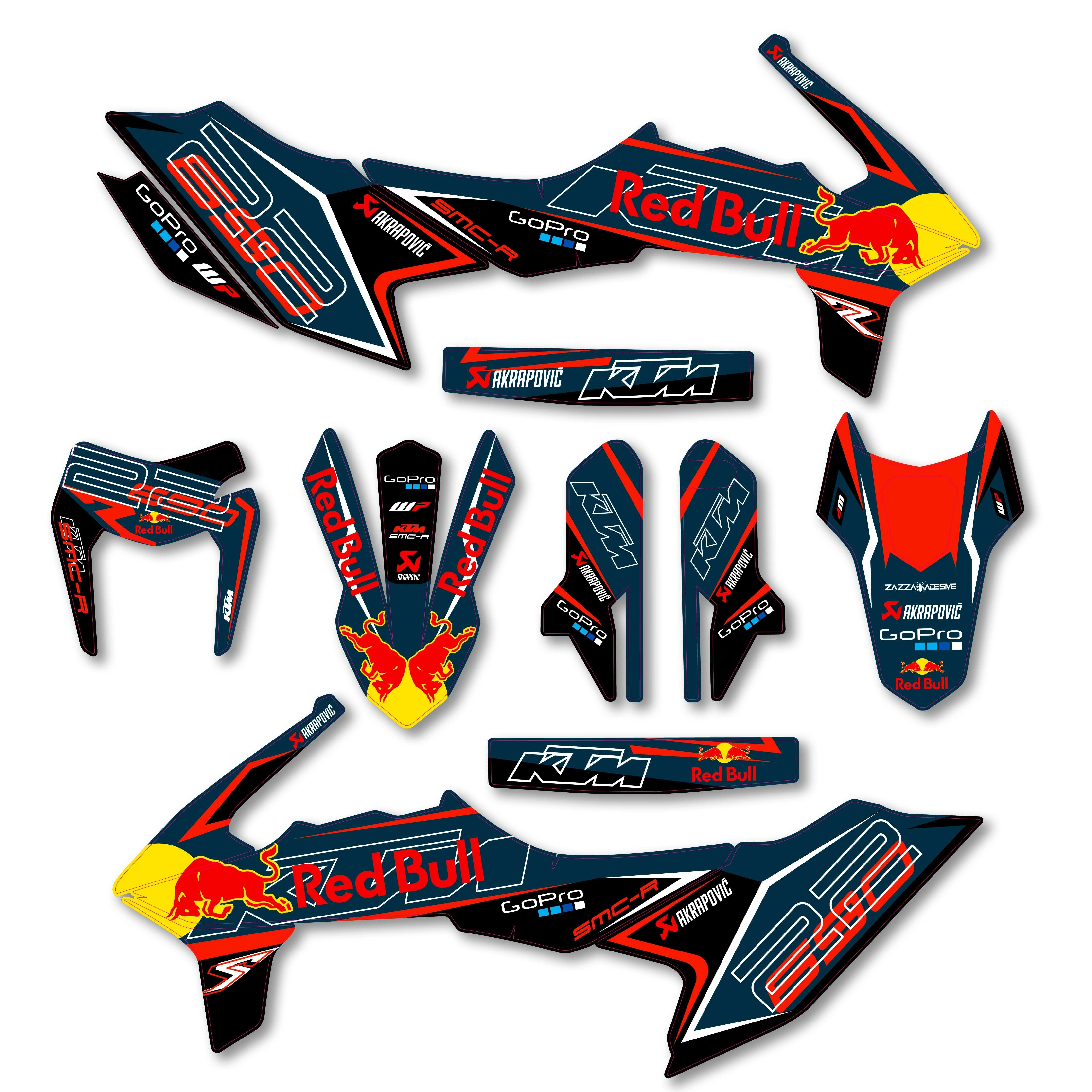 KTM 690 SMCR LC4 レッドブル デカールセット 2019-2024 KTM SMC-R 690 