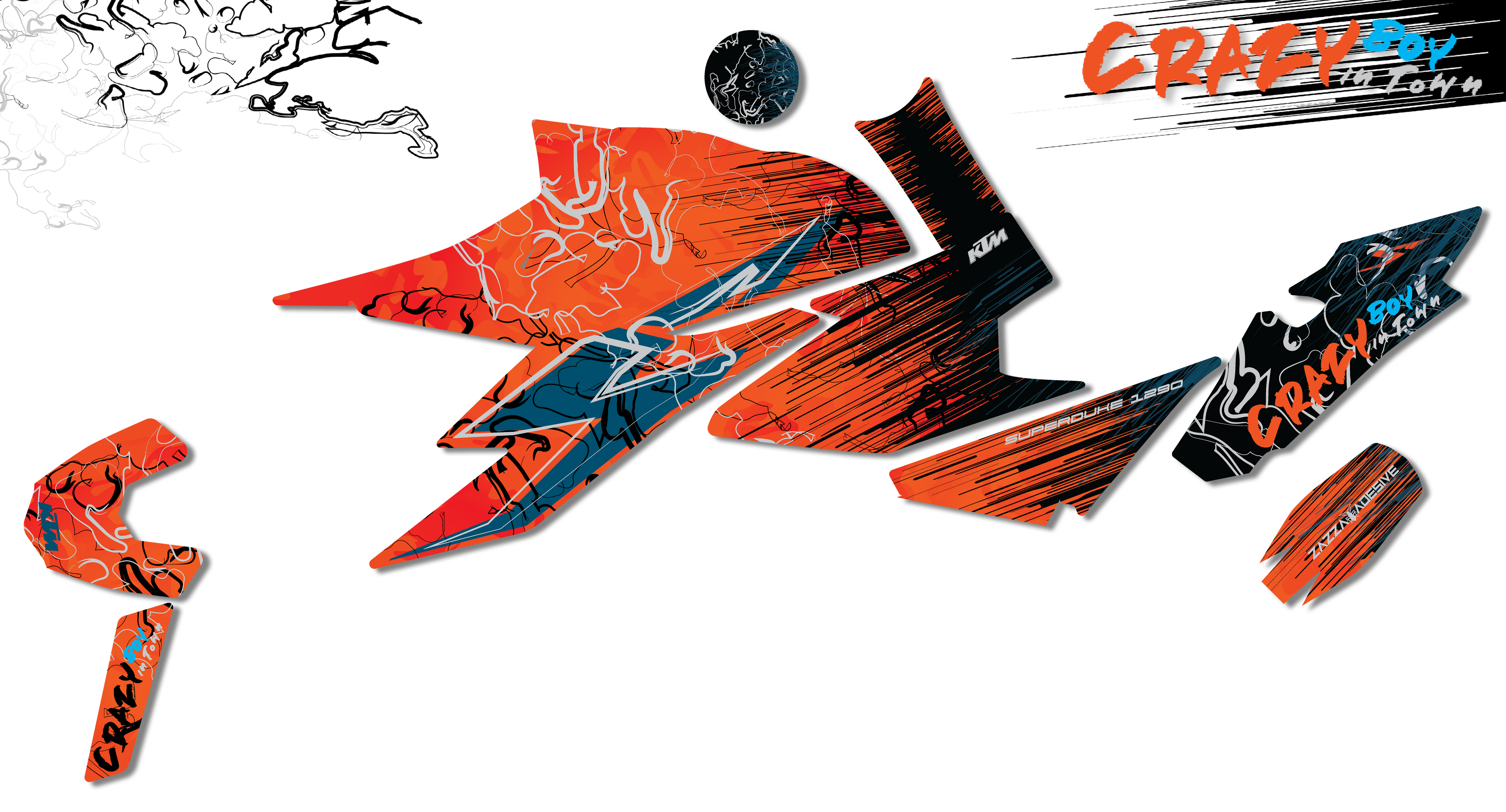 kit grafiche superduke 1290 r crazy