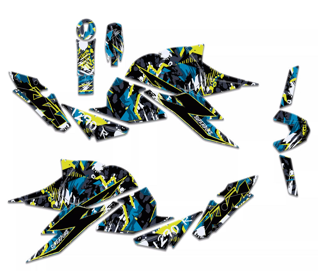 kit grafiche KTM superduke 1290 r URBAN YELLOW