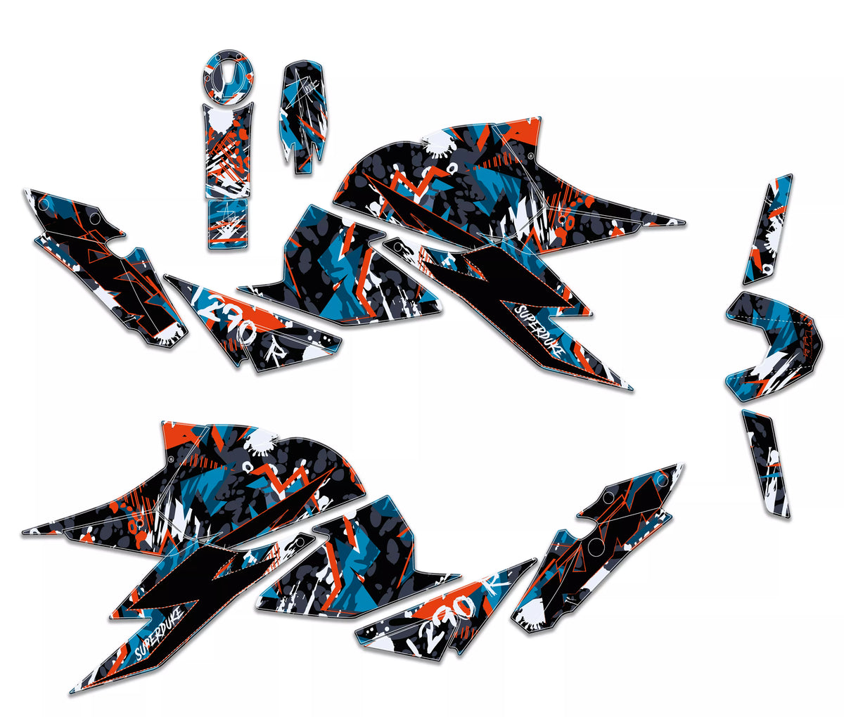 kit grafiche KTM superduke 1290 r URBAN ORANGE