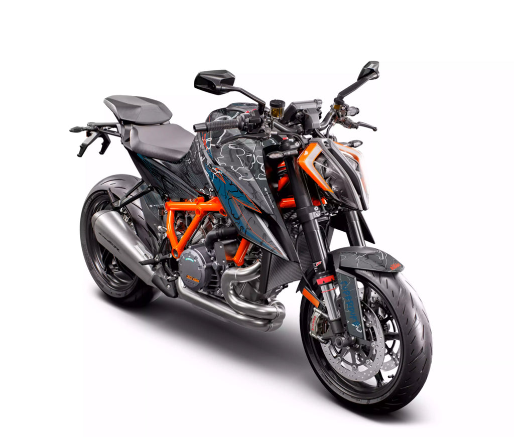 kit grafiche superduke 1290 r crazy gray orange