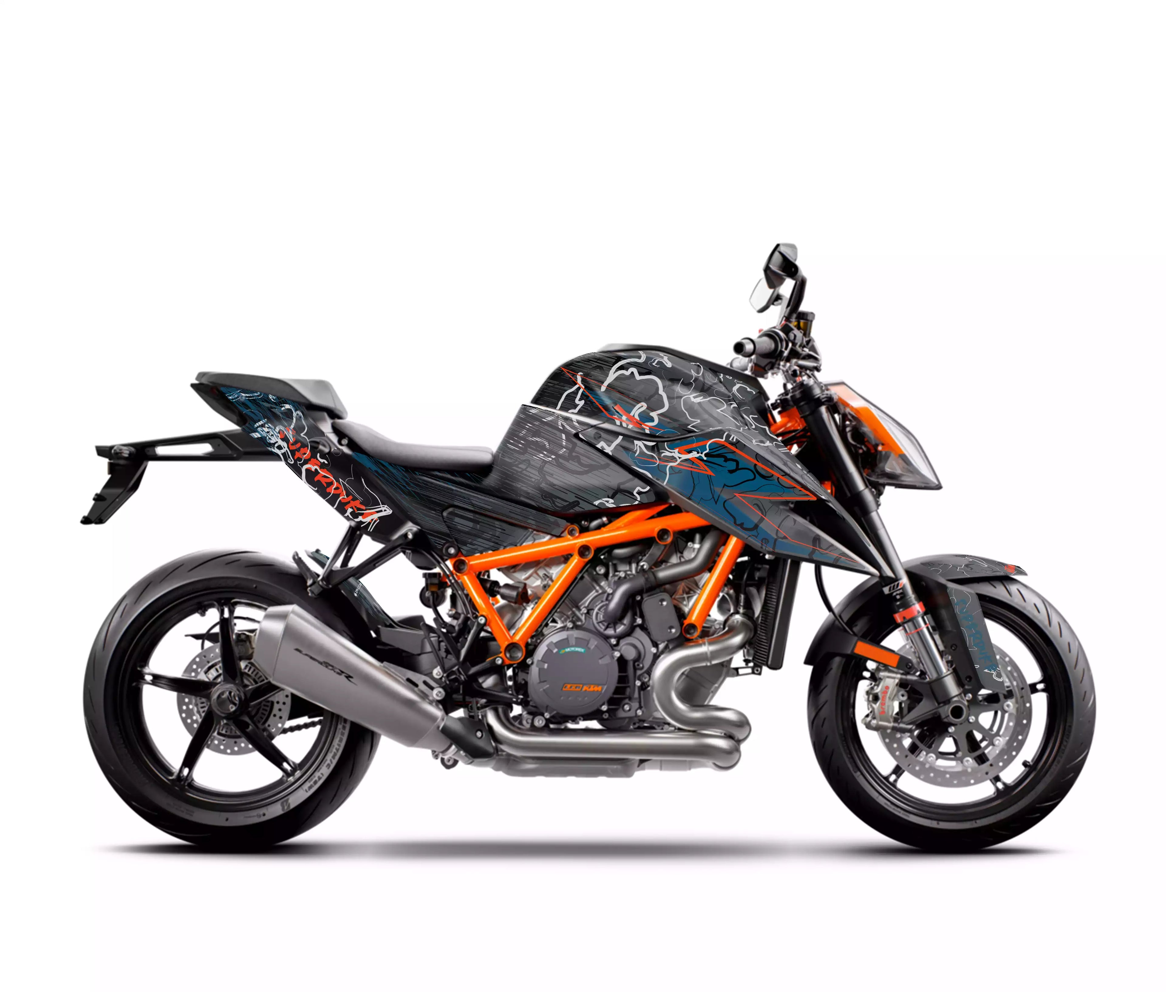 kit grafiche superduke 1290 r crazy gray orange