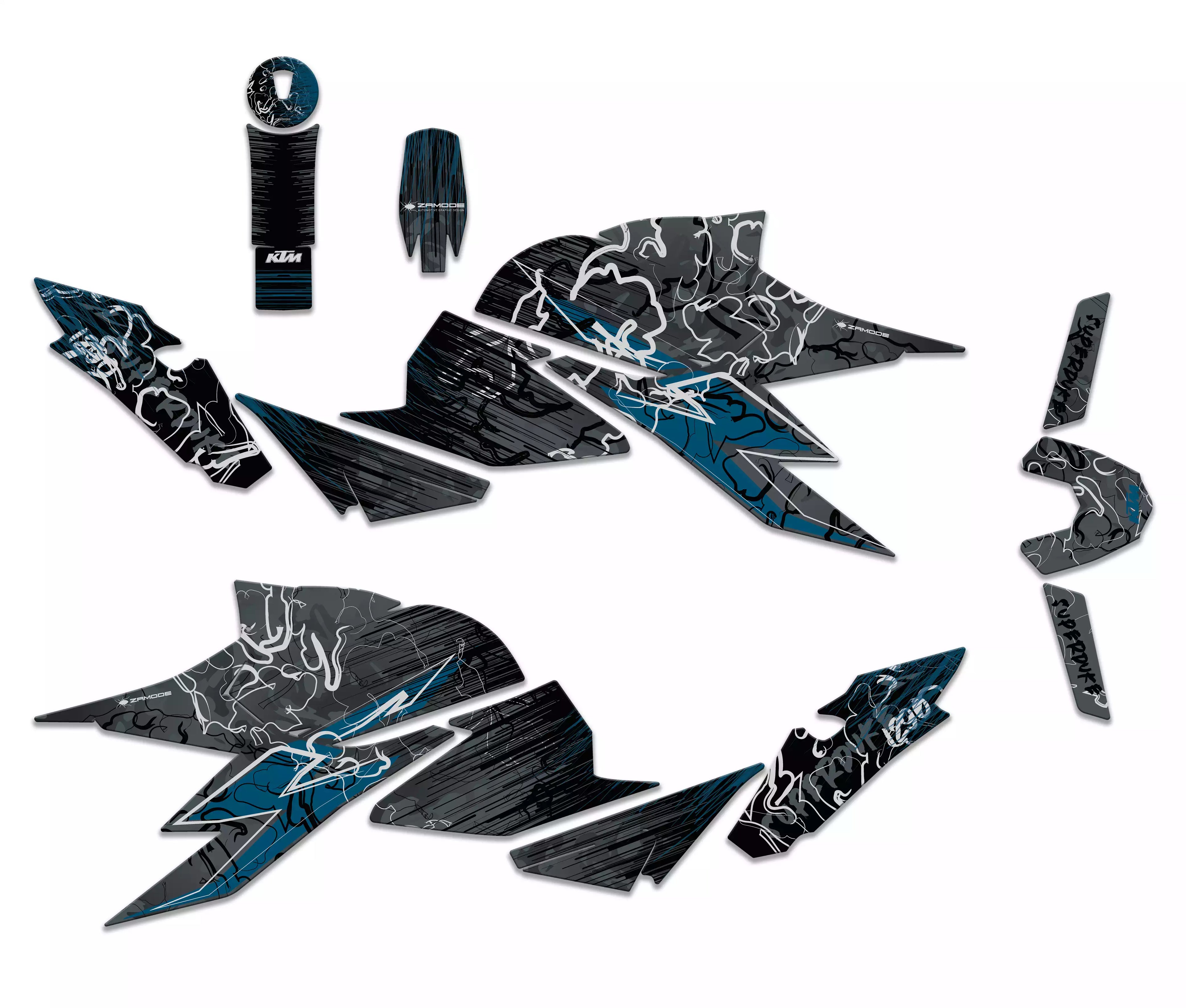 kit grafiche superduke 1290 r crazy gray