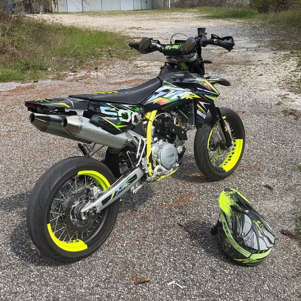Graphics kit for Swm SM 500 R crazy yellow