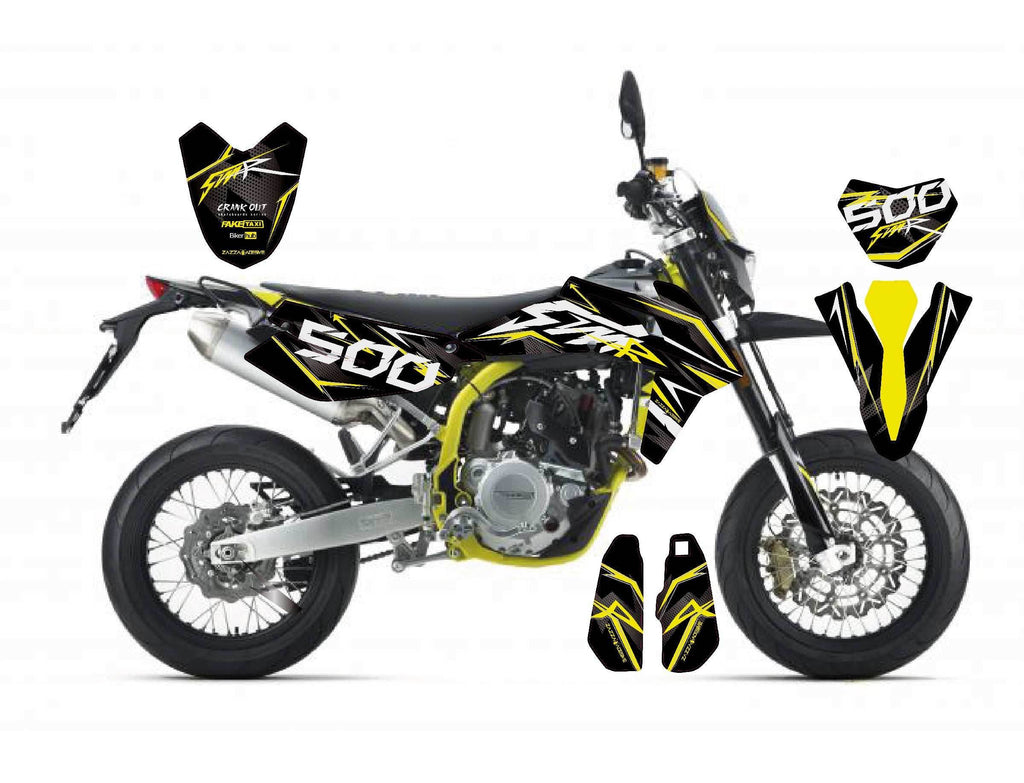 kit grafiche per Swm SM 500 R gialla crazy - Zamode