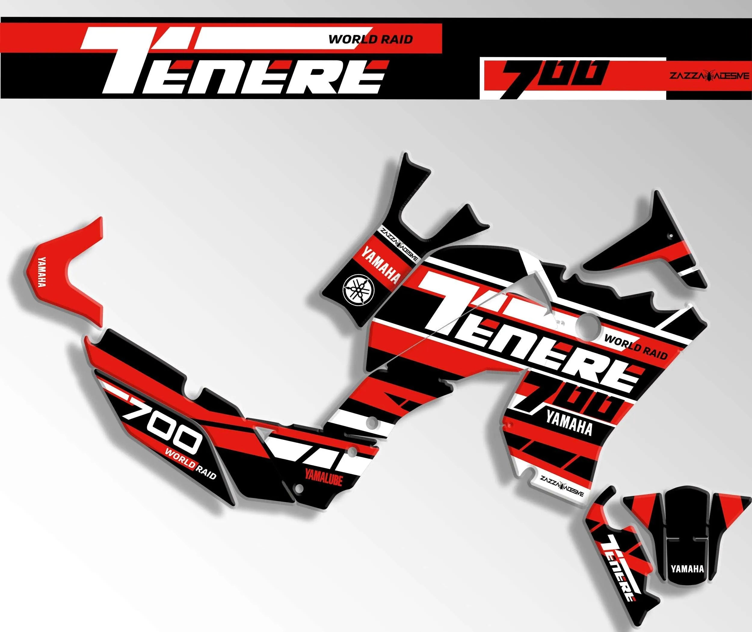 kit grafiche Yamaha Tenere 700 BIANCO ROSSO