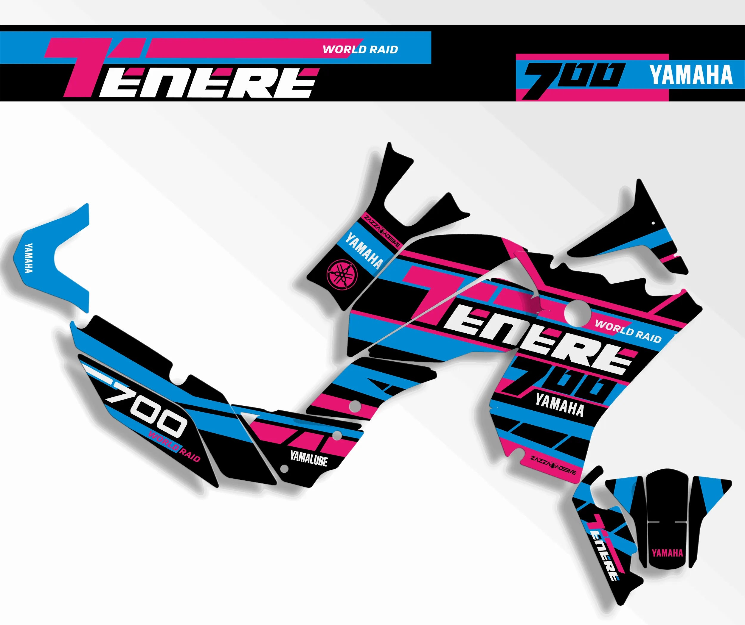 kit grafiche Yamaha Tenere 700 AZZURRO MAGENTA