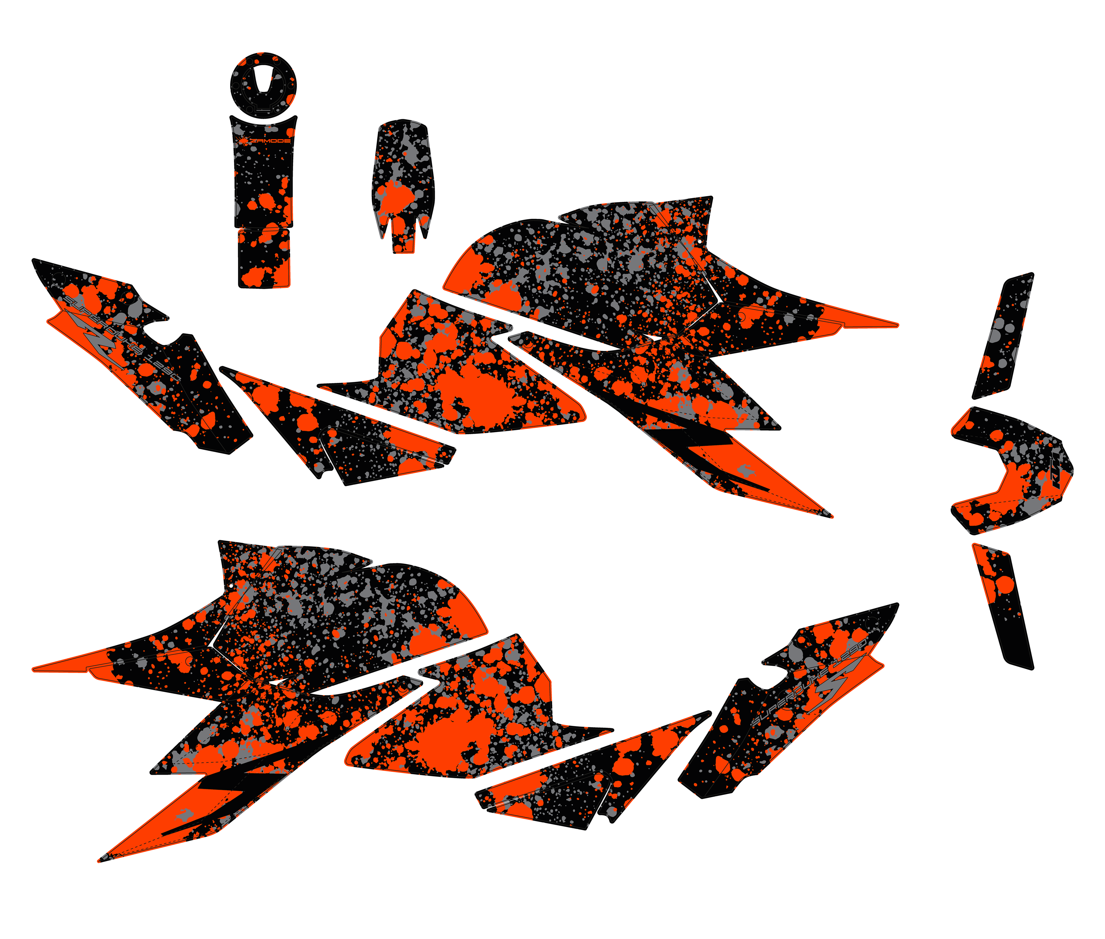 kit grafiche superduke 1290 r Arancio brushed