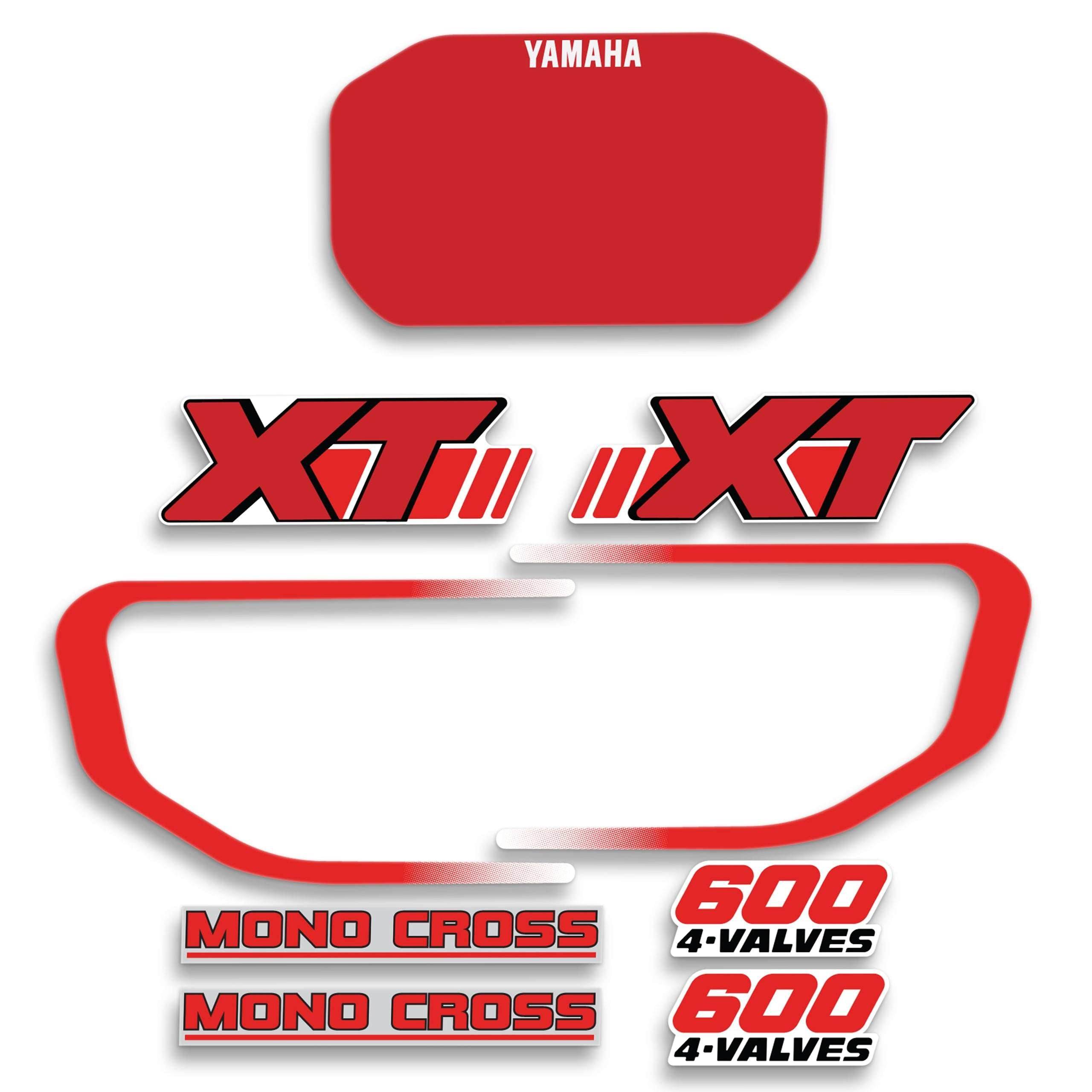 kit grafiche replica per Yamaha XT 600 2KF 1986/89 rosso - Zamode